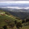 Hilltop Village overlooking Lake Ruhondo Central Highlands Rwanda Africa